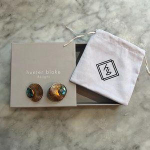 Hunter Blake Gold Fan Earrings